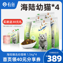 Fish sea and land kittens freeze-dried cat food milk cake 1-4-12 months of lactation nutrition and fattening enhance resistance 6kg