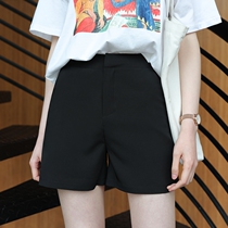 Suit shorts women Summer outwear 2021 new Korean version High waist display slim straight cylinder loose a word casual black shorts