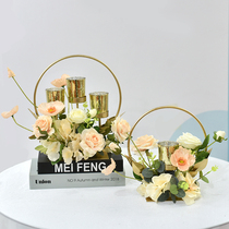 New Home Book Room Table Emulation Fake Floral Art Nordic Light Extravagant Shop Windows New House Decoration TV Cabinet Living-room Pendulum