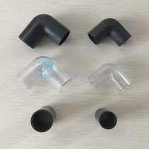 Aquarium Fish Tank Accessories Rain Shower Pipe Elbow 3 points 4 Right Angle Bending Barrel Transparent Black Water Pump Water to Joint