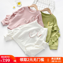 Baby foreign-style vests 2021 new spring and autumn thin long sleeve base shirt girls spring dress children spring coat tide