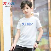 Special step childrens childrens clothing boys summer short sleeves 2021 summer new breathable medium childrens short T quick dry coat T-shirt