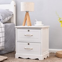 Bedside table with lock and lock solid wood bedroom generation bedroom storage cabinet bedside small cabinet with lock simple economy