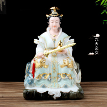 White marble statue ninesky xuan nv Empress tread Feng nine Notre Dame Empyreans and Teii her Im okay Taoism home in the sacrifice of the statues of the Buddha