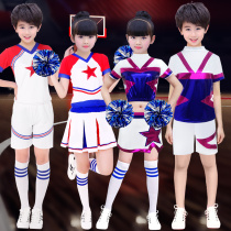 Summer childrens and boys kindergarten cheerleading performance clothing Boys and girls  primary school students Lara exercise clothing suit short sleeve