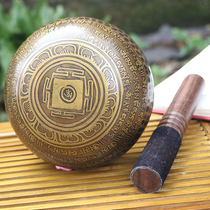 Tibetan instruments bronze chime Buddhist bowl yoga meditation bowl handmade sound Bowl Nepal Sanskrit slogan slogan