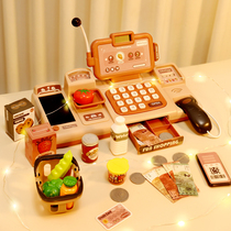 Children simulation supermarket cash register toy cash register set girl House supermarket puzzle gift 3-6 years old 5