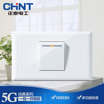 Chint Type 118 wall one light switch 1 one open double control single open double control single open double control rectangular switch panel