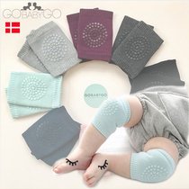 Spot Danish GoBabyGo cotton baby crawling knee pads baby non-slip knee socks toddler anti-fall knee sleeve