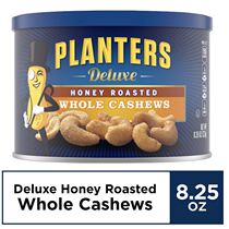 PLANTERS honey roasted whole cashews 236G American honey baked pure cashew nuts