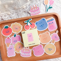 Romantic Mood Hand Ledger Sticker Cartoon Cute Teenage Girl Hearts Cartoon Characters Material Handbooks Stickers for Decorative Motif Students Diary notebooks Cups Waterproof Stickup for small stickers