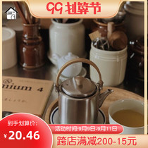 Spot Japanese imported Aizawa * workshop stainless steel teapot hand-made teapot with tea filter kung fu tea set