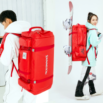 Ski backpack can be hung with large-capacity waterproof ski snowshoe bag multi-sport single-board double-board big pro fan