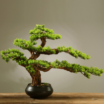 Large basin indoor placement of welcome pine bonsai simulation ornaments elegant large club Sales Department office large fixed