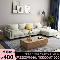 Fabric sofa living room complete furniture large and small apartment cloth sofa combination modern simple economy trio