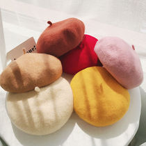 Berehat Woman Han Edition Student Cute Day Ensemble Autumn winter 100 lap wool Jumpy Pumpkin Beilee Painter Hat