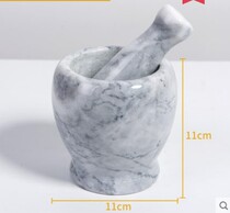 Garlic pasher Stone mortar Household ceramic garlic cylinder Pounding garlic jar thickened garlic mortar Garlic device Wood grinding garlic press