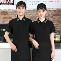 Hotel Catering Waiters Overalls Short-sleeved Womens Polo Shirt Restaurant Summer Dress BBQ Fast Food Customization