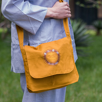 Lay bag monk bag Arhat bag monastic monk bag crescent moon bag shoulder bag small cover bag big cover bag Buddha bag