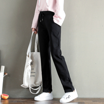 2021 new sports pants womens spring and autumn casual womens pants thin summer slim Joker plus velvet straight pants pants Cotton