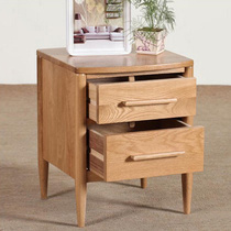 All solid wood original wood color custom modern minimalist Japanese furniture corner cabinet side cabinet lockers oak bedside table
