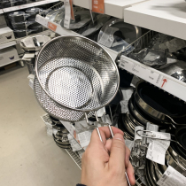 The foundry pulled back the export Daily single retained stainless steel noodle fishing dumpling colander fried leaky net with milk pot