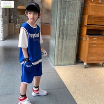 Boys basketball suit set summer children sports summer clothes 2021 new leisure summer