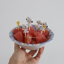 ES) Ins cute Snube Fruit Fork Mini Cake Decoration Sign 8 in