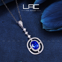 LAC Superior Jewelry Natural Sapphire Pendant Women 18k Gold Diamonds Color Gem Necklace (without chain)