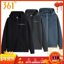 361 Degree Mens sweater 2020 Spring New 361 leisure warm hooded cardigan jacket sweatsuit men