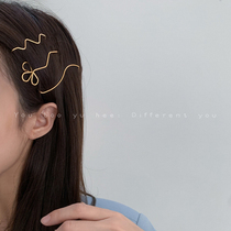 Metal side hairclip Net red banghai clip female exquisite 2021 new simple side clip one-word clip hair accessories hair card