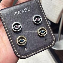 Limited Special Special Spanish UNOde50 Devils Eye Crystal Ear Stud Handmade Silver Plated Gold Evil Transfer