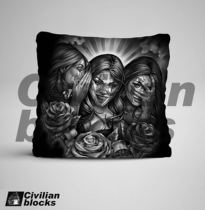 West Coast Chicano Gangsta Hardcore Chicano Clown Print Brushed Double-sided Printed Flannel Pillow
