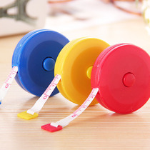 Cute plastic mini tape measure Automatic retractable small soft ruler Clothing measuring ruler 1 5 meters tape measure random hair