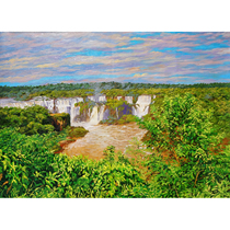 Ginger Wei < Waterfall > Bedroom Living Room Decoration Painting Collection Pure Hand-painted Scenery