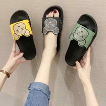 Slippers female summer Korean version of non-slip home bathroom silent Net red female students daily Joker flat bottom