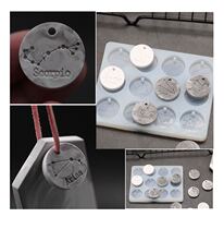 Shanghai Jiaddai Handmade 12 Constellation Listed Mold Frosted Surface Handmade Die DIY fragrant smoked plaster molds