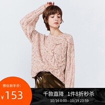 Lily winter new womens vintage simple asymmetric twisted loose round neck wool sweater 8956KK
