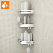 Bathroom free-hole toilet wall hanging shelf toilet bathing toilet toilet storage suction cup sucking wall