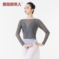 Dance fish beauty European and American yoga fitness clothes long sleeve base shirt women practice gymnasium gymnastics uniform performance clothes 6500