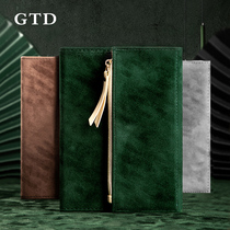 Velvet leather personality creative notebook beautiful notepad small portable portable work book business high-level meeting record book art exquisite male hand account book college students simple hand book