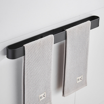 Towel rack non-perforated bathroom toilet rack wall-mounted space aluminum toilet toilet towel bar single rod