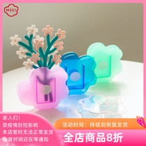 MSS Meow Equestrian Original Cherry Blossom Graduation Season Frosted Mist Facial Acrylic Flower Series Vase Dry Florist Gift