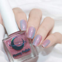 MoonyPolish nail polish womens long-lasting set cant be peeled off without baking with glitter white net red vibrato