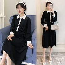 Breast-feeding clothes autumn postpartum out Korean color long sleeve breastfeeding dress 2021 autumn new breast-feeding autumn