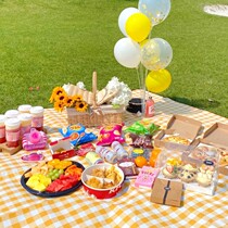 Picnic Mat Outdoor Portable Mesh Red Ins wind waterproof and moisture-proof Machine Washable Camping Excursions Oxford Buchun Mat