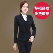 New short small suit womens jacket long sleeve two buckles suit professional wear slim spring and autumn slim