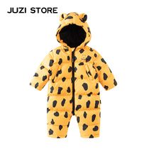 Microflawless JUZI STORE Clothing Duvet Clothing Thick Leopard baby one-piece clothes male and female 1941409