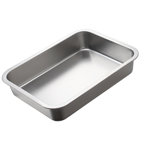 304 tray stainless steel rectangular plate iron - oil fried box halogen basin cover deepened