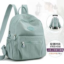 New canvas Oxford nylon backpack women's large capacity Joker waterproof backpack fashion light travel book ~